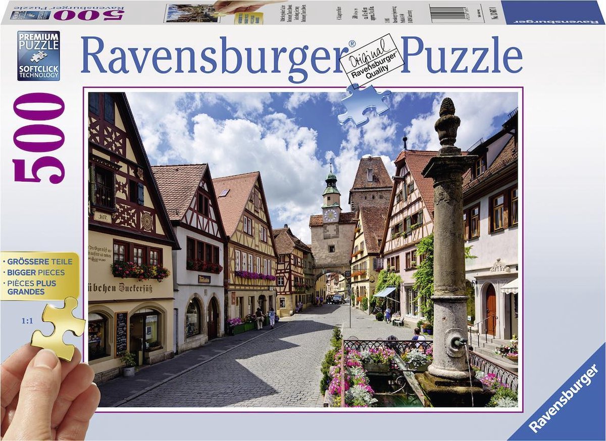 Ravensburger Puzzel Rothenburg Germany - 500 Stukjes
