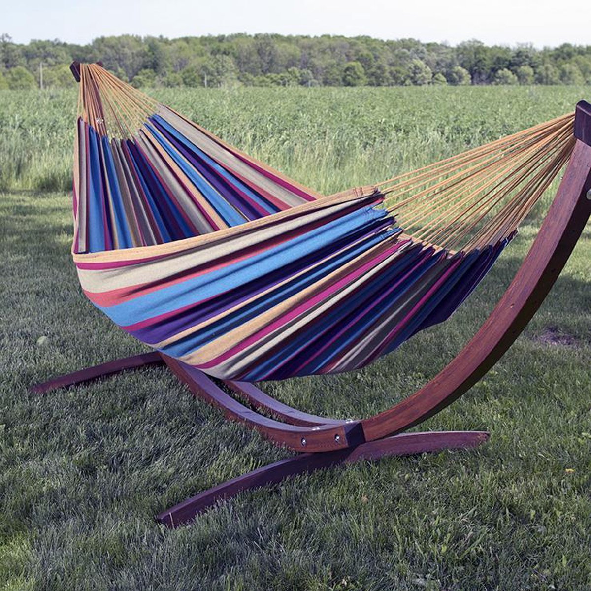 VIVERE Double Cotton Hangmat met Standaard