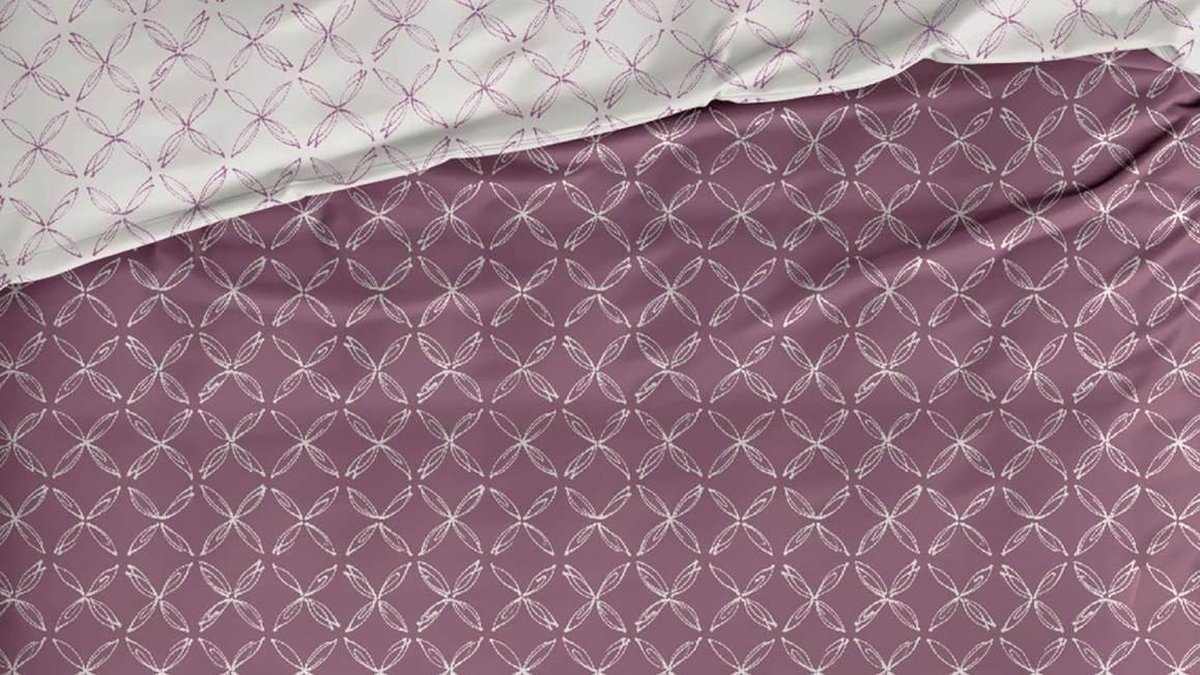 Satin D'or Curling Dekbedovertrek - Lits-jumeaux (240x200/220 Cm + 2 Slopen) - Katoen Satijn - Oud-rose - Roze
