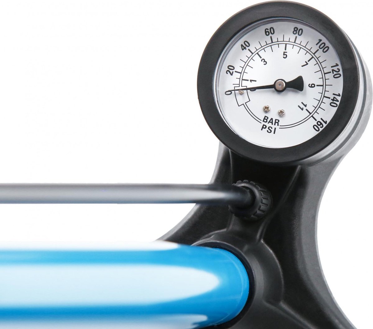 Amigo vloerpomp M3 met drukmeter 64 cm staal 11 Bar - Blauw