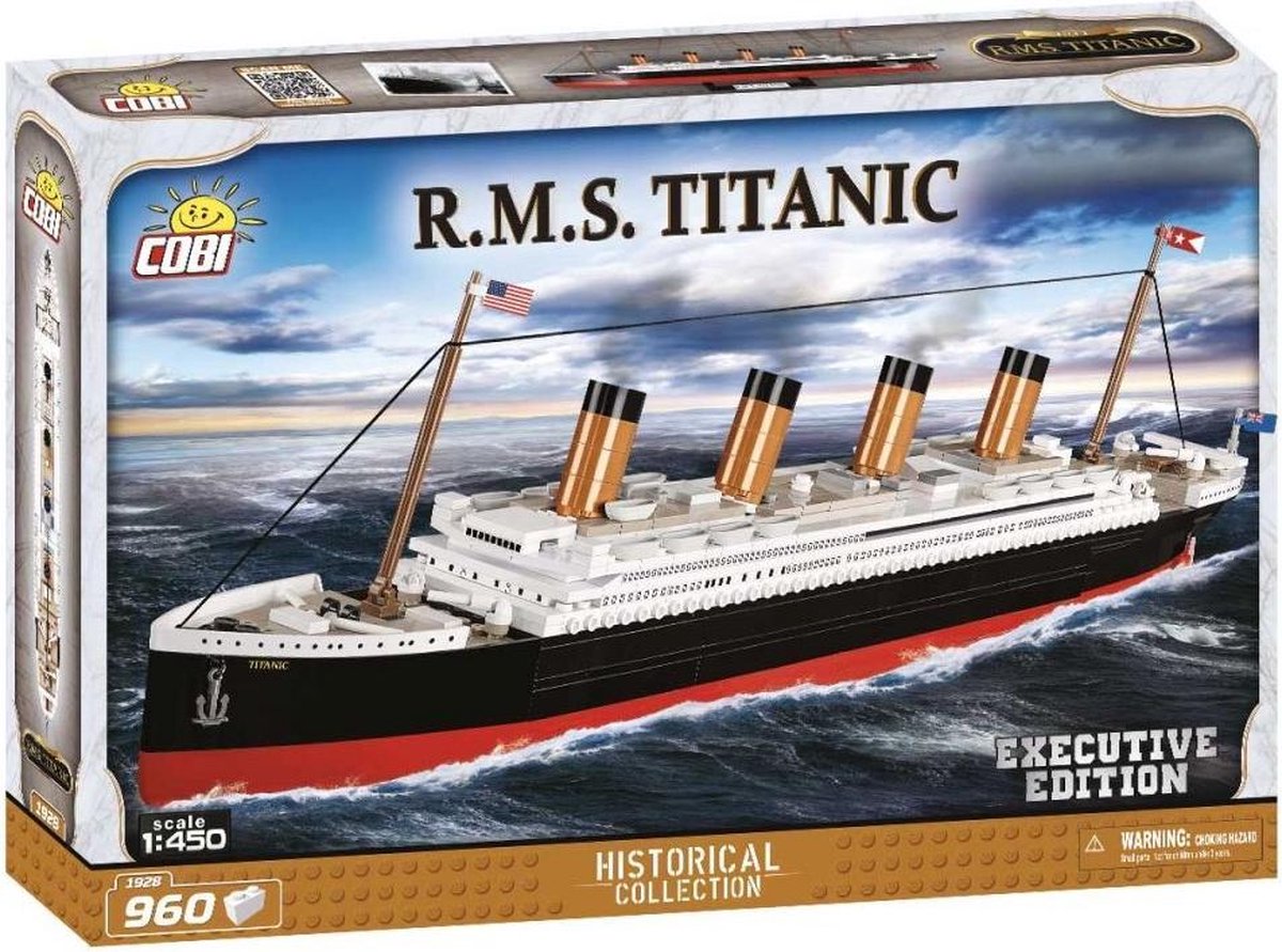 Cobi bouwpakket R.M.S Titanic ABS zwart/wit 960 delig - Grijs
