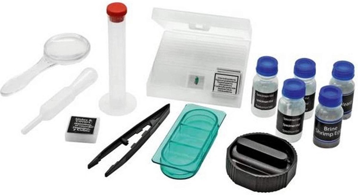 National Geographic telescoop en microscoopset aluminium/geel - Zwart