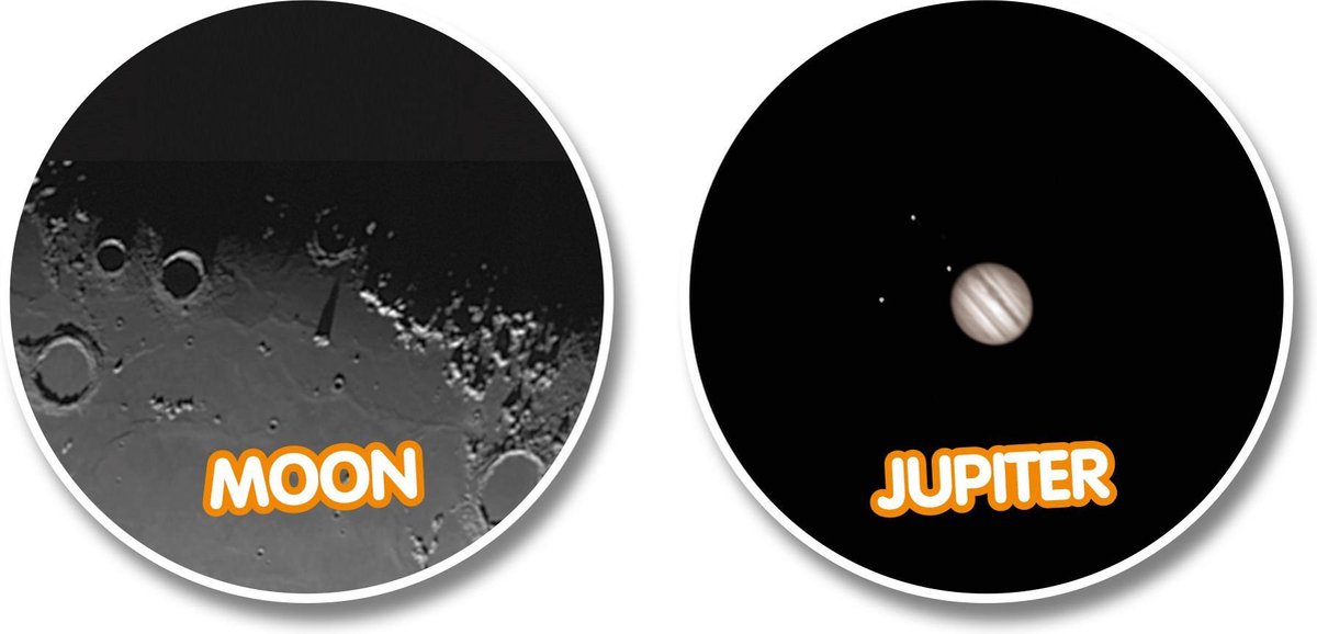 National Geographic telescoop en microscoopset aluminium/geel - Zwart