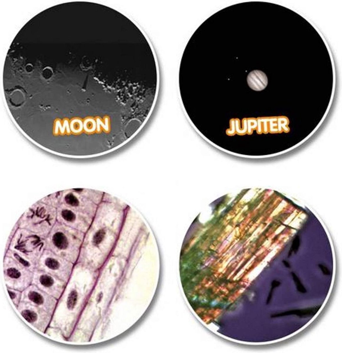 National Geographic telescoop en microscoopset aluminium/geel - Zwart