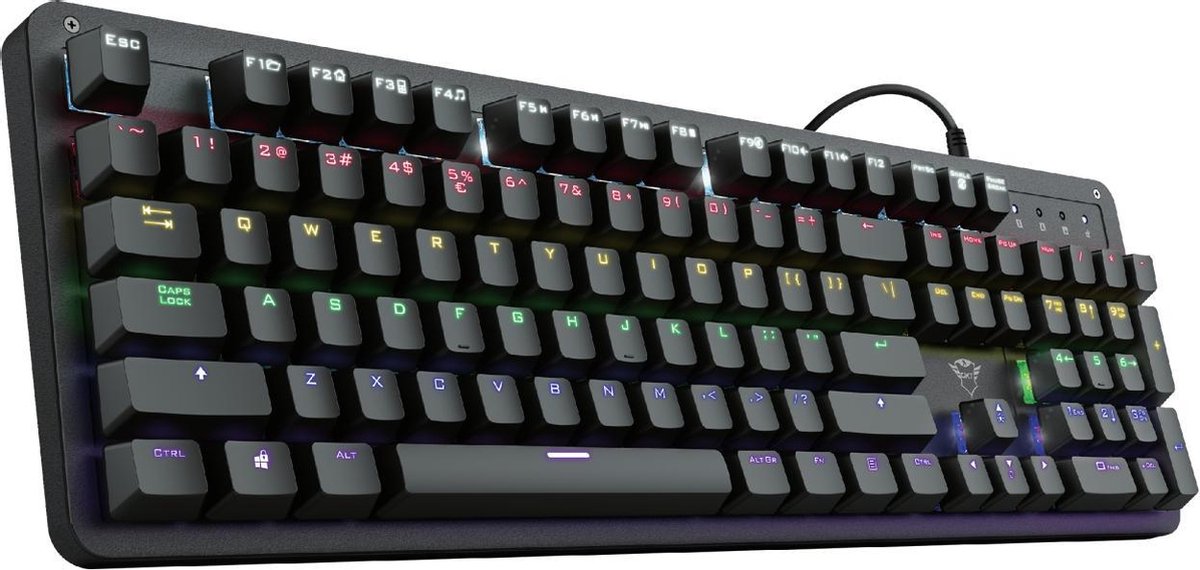 Trust GXT 863 Mazz Mechanisch Gaming Toetsenbord Qwerty - Zwart