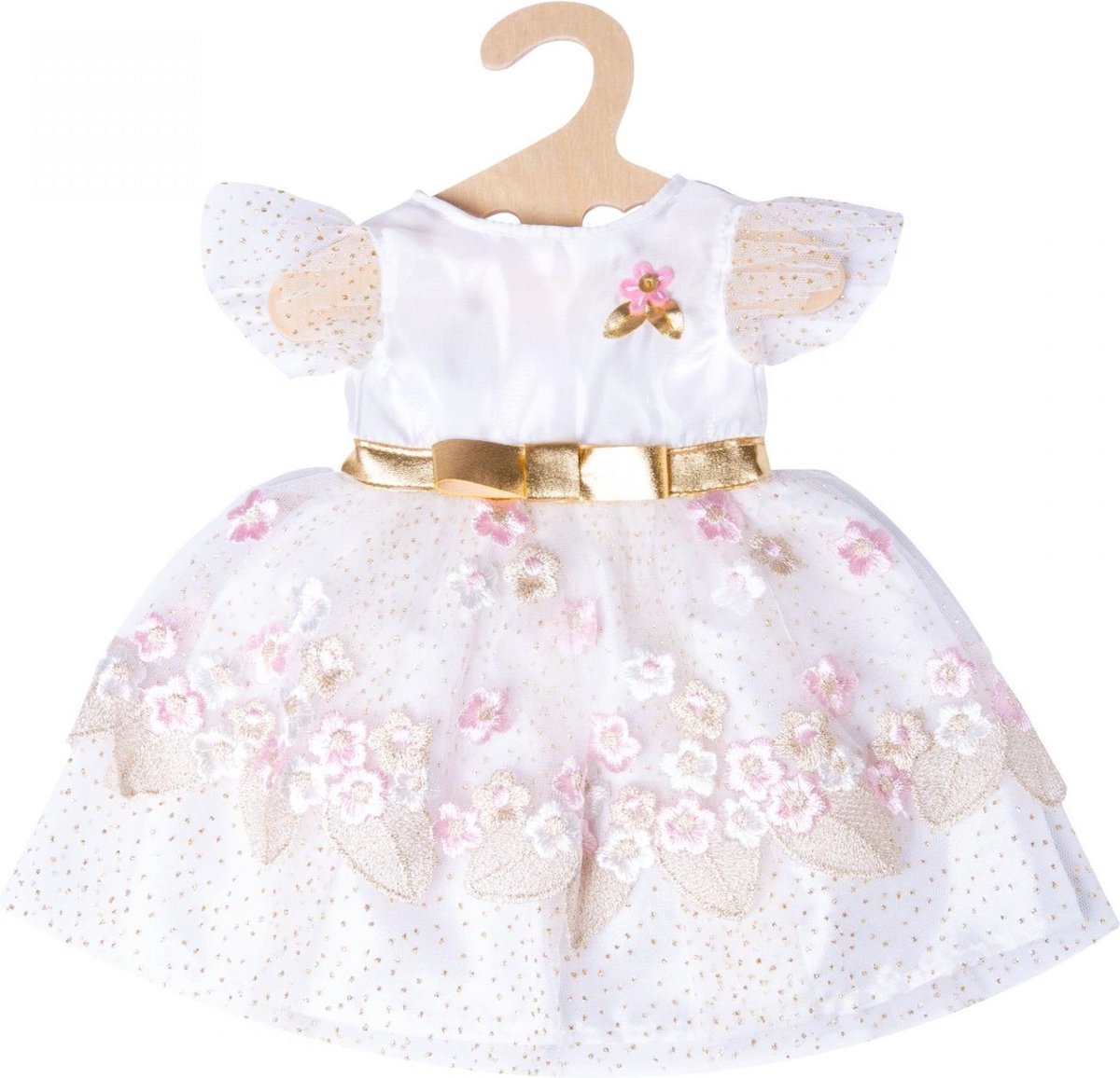 Heless babypoppenkleding prinsessenjurk 28 35 cm roze 2 delig - Wit