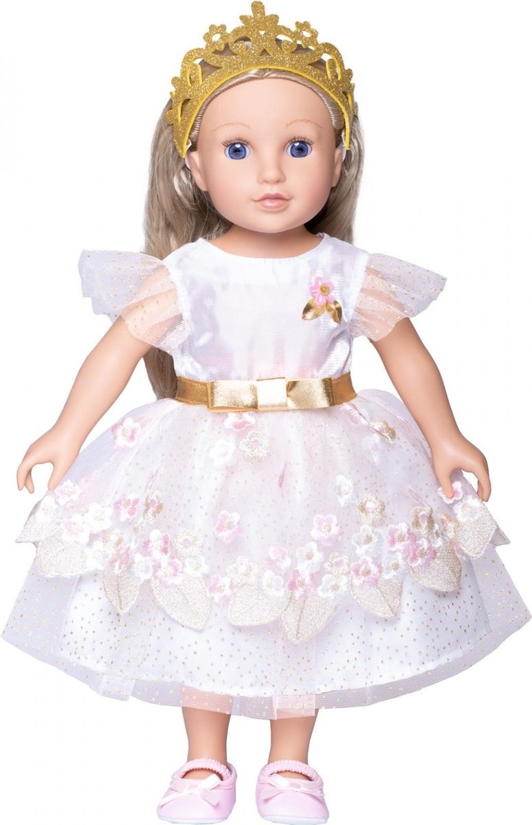 Heless babypoppenkleding prinsessenjurk 28 35 cm roze 2 delig - Wit