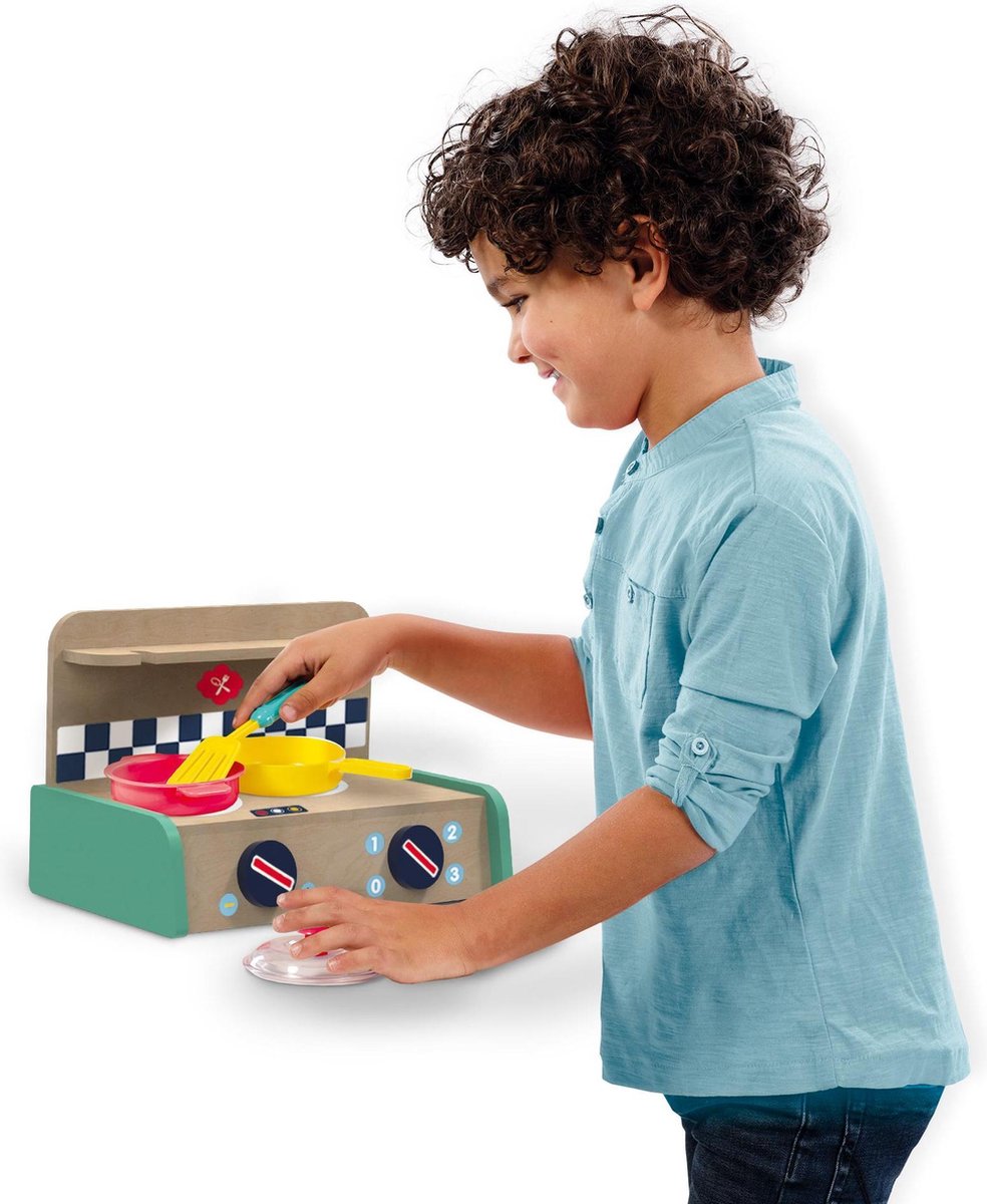 Ses speelset Petits Pretenders keuken junior hout 15 delig