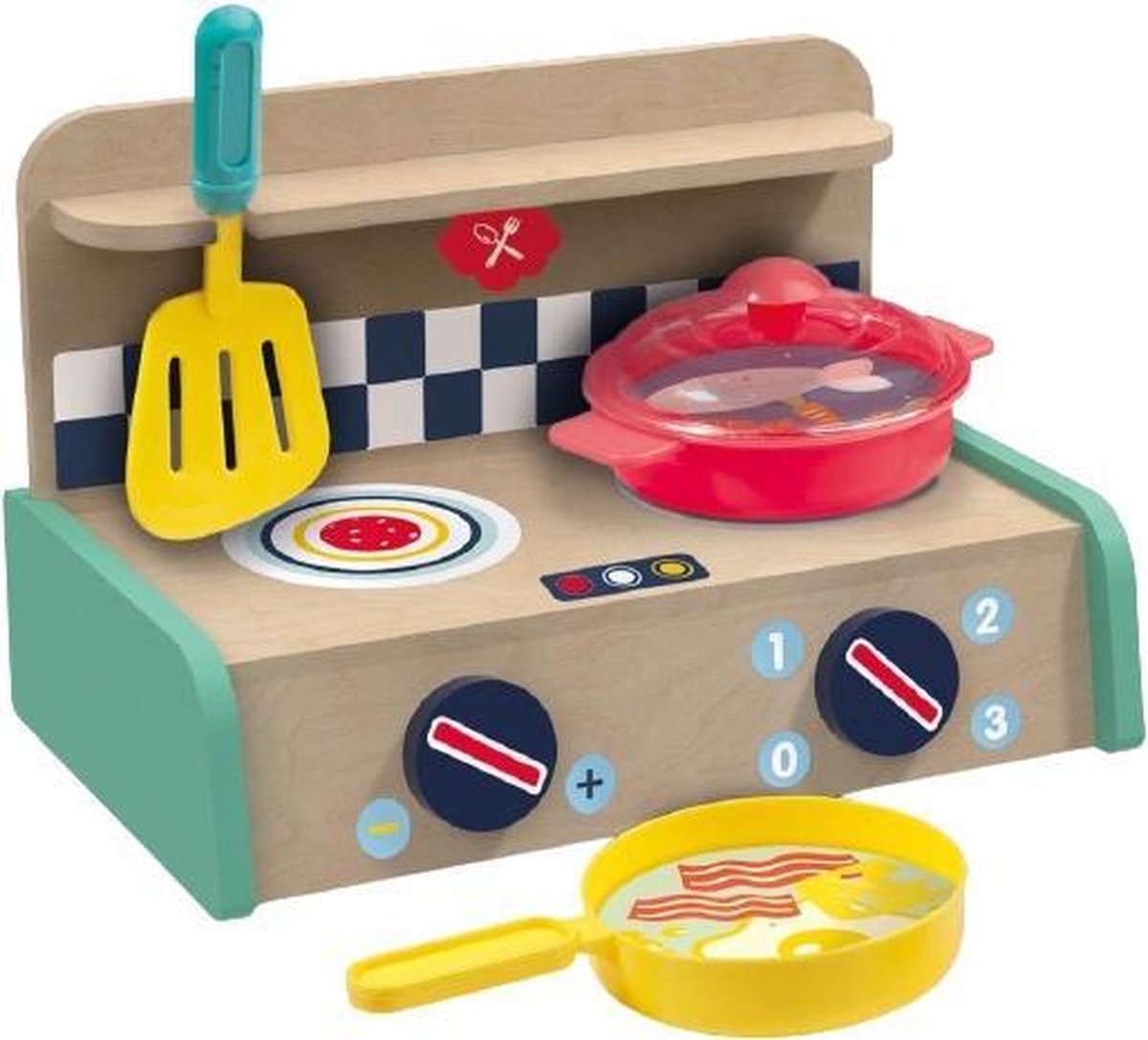 Ses speelset Petits Pretenders keuken junior hout 15 delig