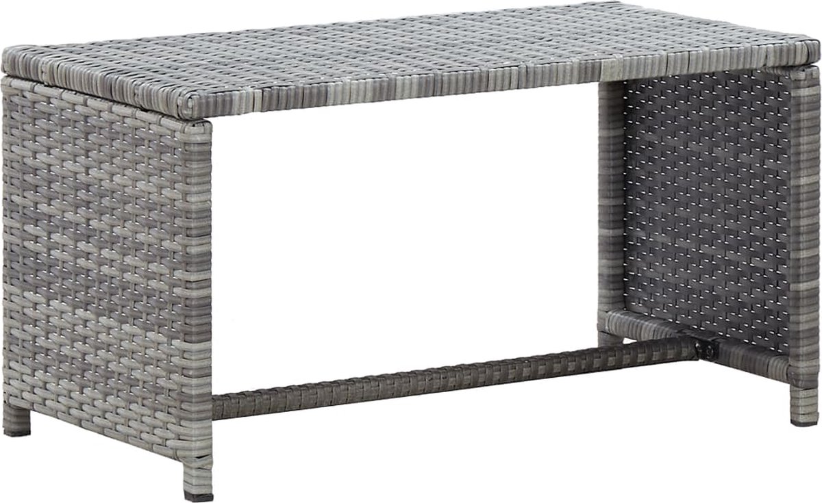 Vidaxl Salontafel 70x40x38 Cm Poly Rattan Antraciet - Grijs