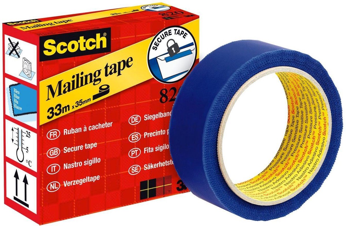 Scotch Plakband Secure Tape - Blauw