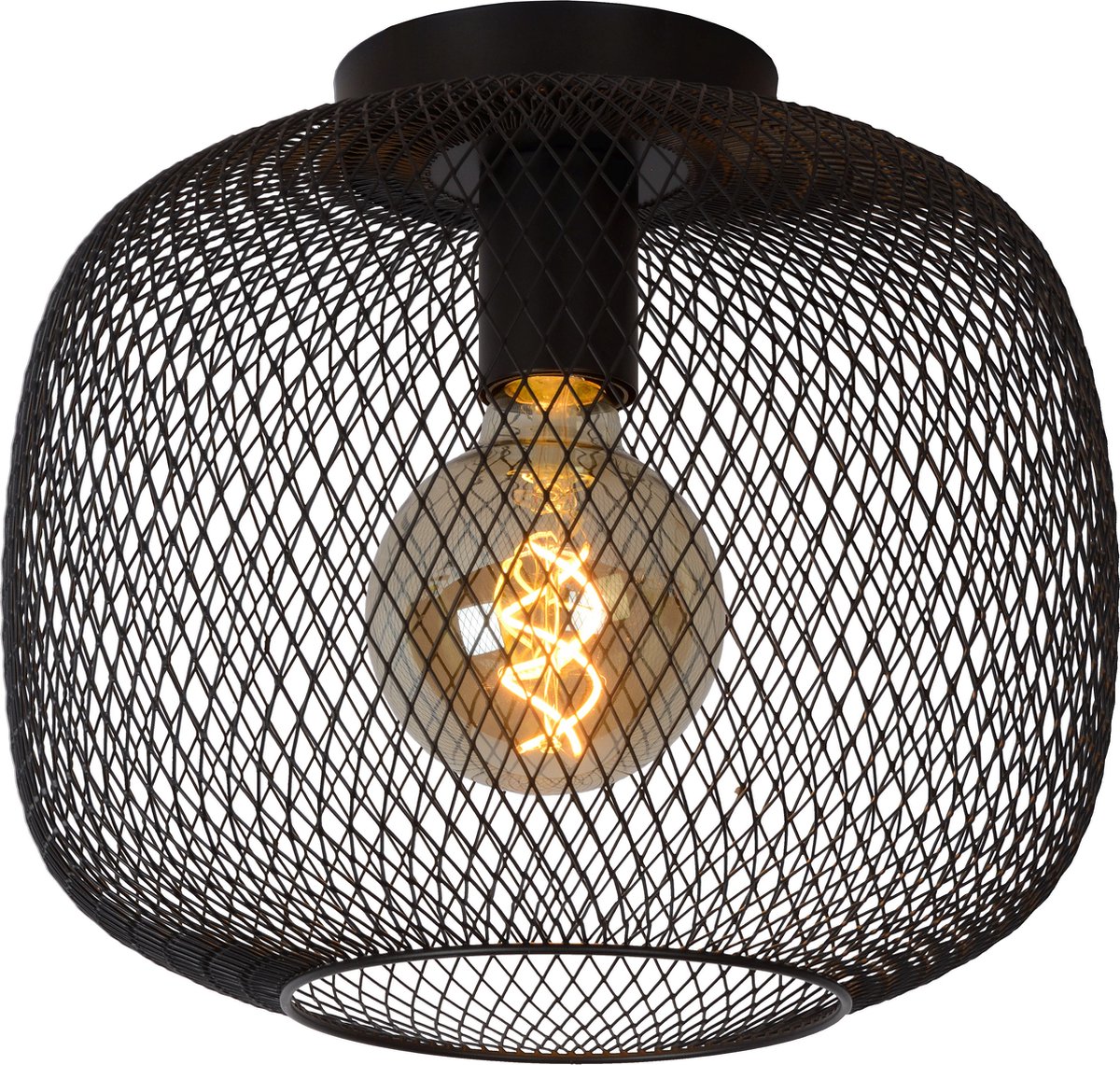 Lucide Mesh Plafondlamp - Zwart