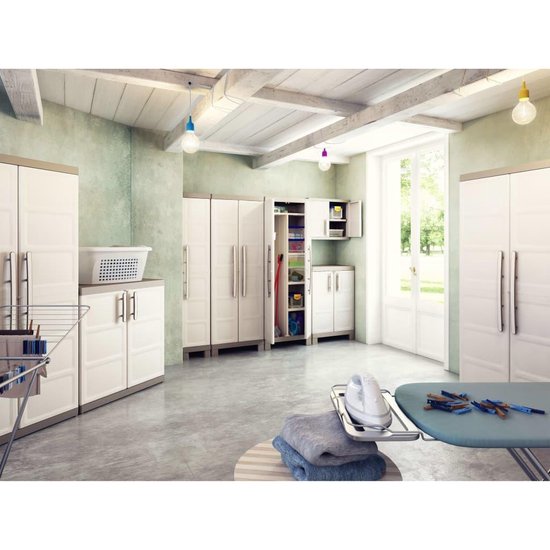 Keter Opbergkast Met Schappen Excellence 182 Cm Zwart En - Beige
