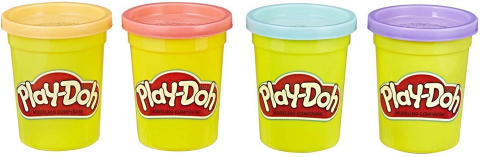 Play-doh Play Doh kleiset Zoet 4 delig oranje/rood/blauw/paars