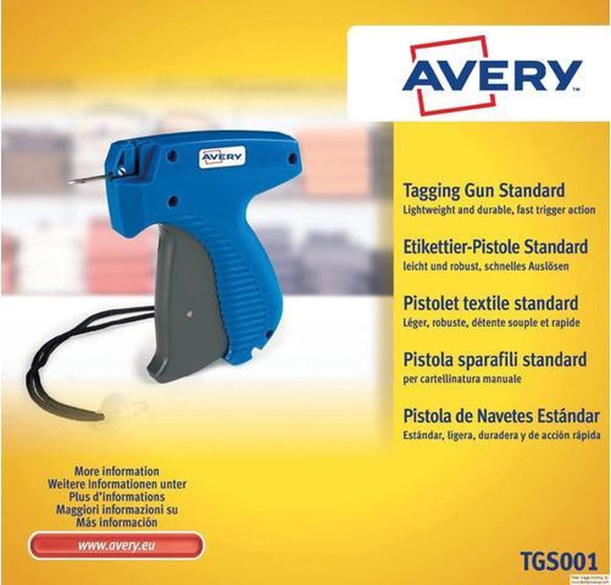 Avery textieltang staal/grijs - Blauw