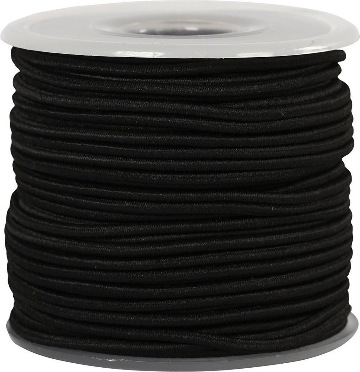 Creotime elastiek 25 m 2 mm - Zwart
