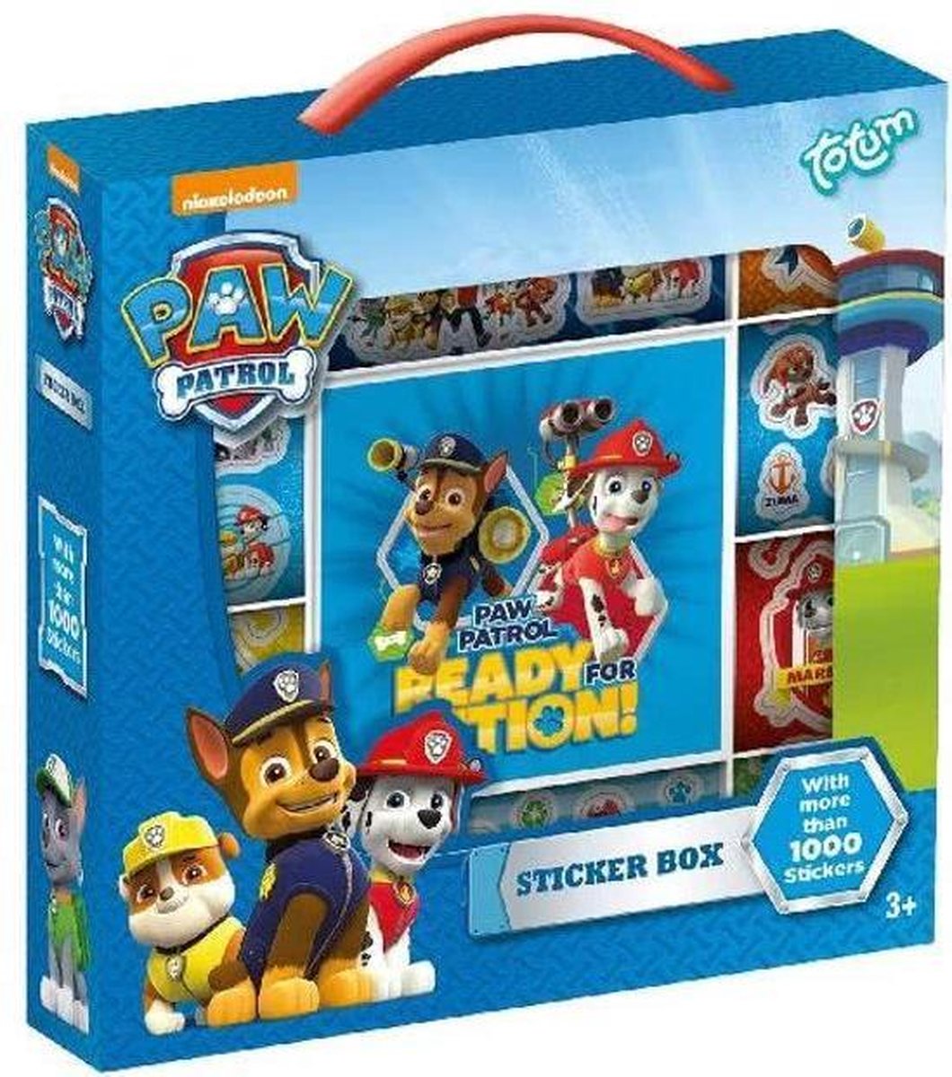 Totum stickerdoos Paw Patrol 12 rollen + boekje