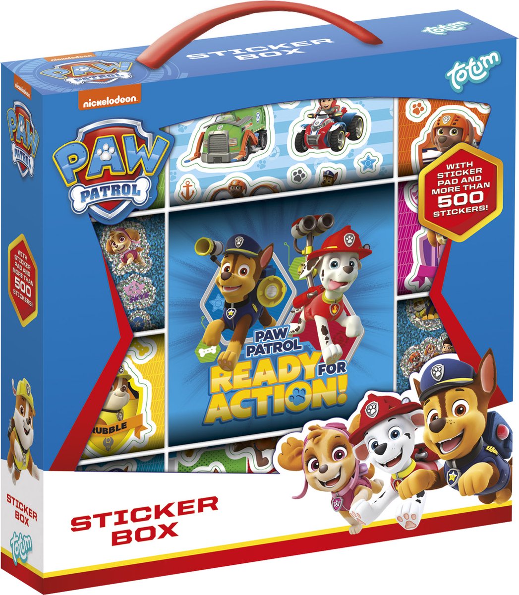 Totum stickerdoos Paw Patrol 12 rollen + boekje