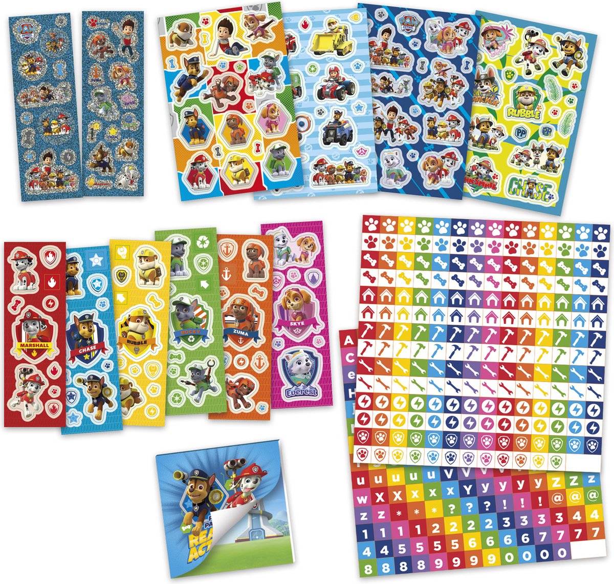 Totum stickerdoos Paw Patrol 12 rollen + boekje