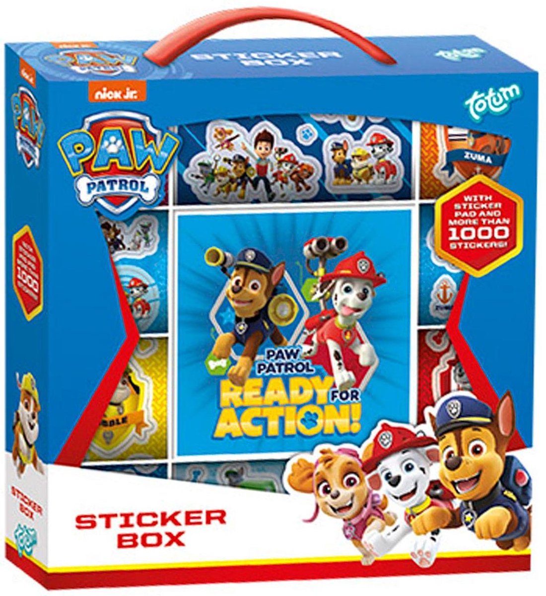Totum stickerdoos Paw Patrol 12 rollen + boekje