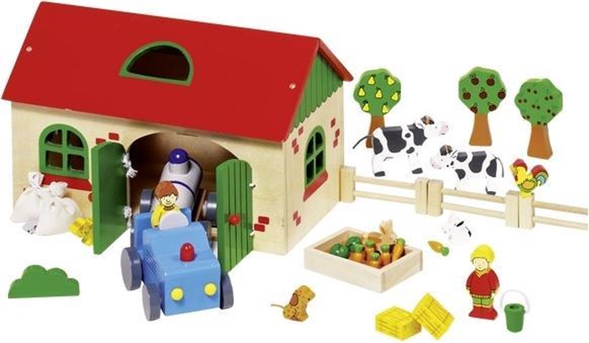 Goki Houten Poppenhuis:mijn Boerderij 71 Delig