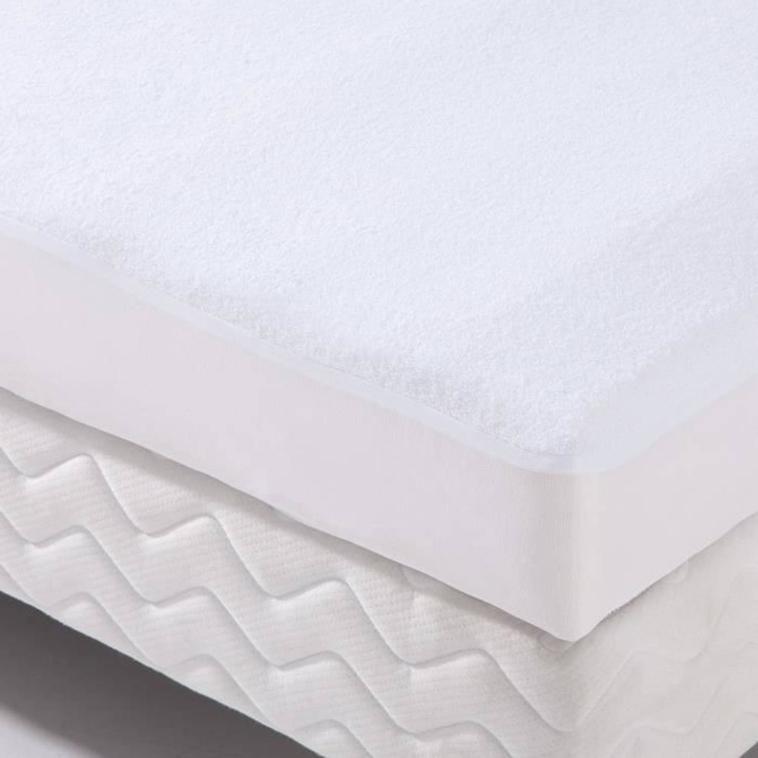 Alese Shape Waterdichte Hoes Transalese 100% Katoenen Spons - 120 X 190 Cm - - Blanco