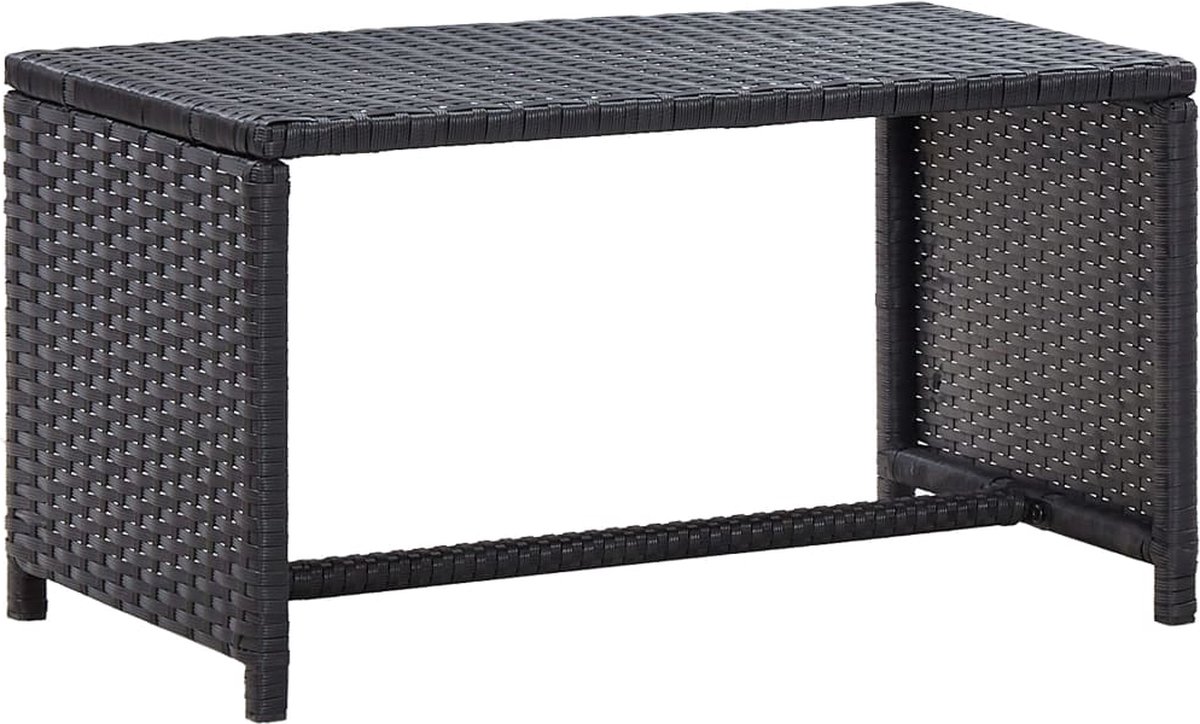 Vidaxl Salontafel 70x40x38 Cm Poly Rattan - Negro