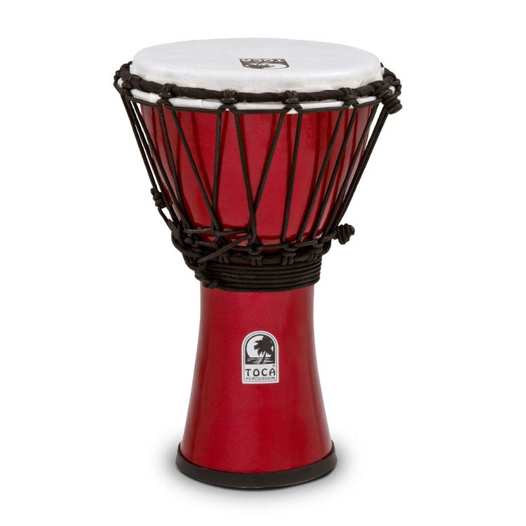 Toca TFCDJ-7MR Freestyle Colorsound djembe 7 inch metallic rood