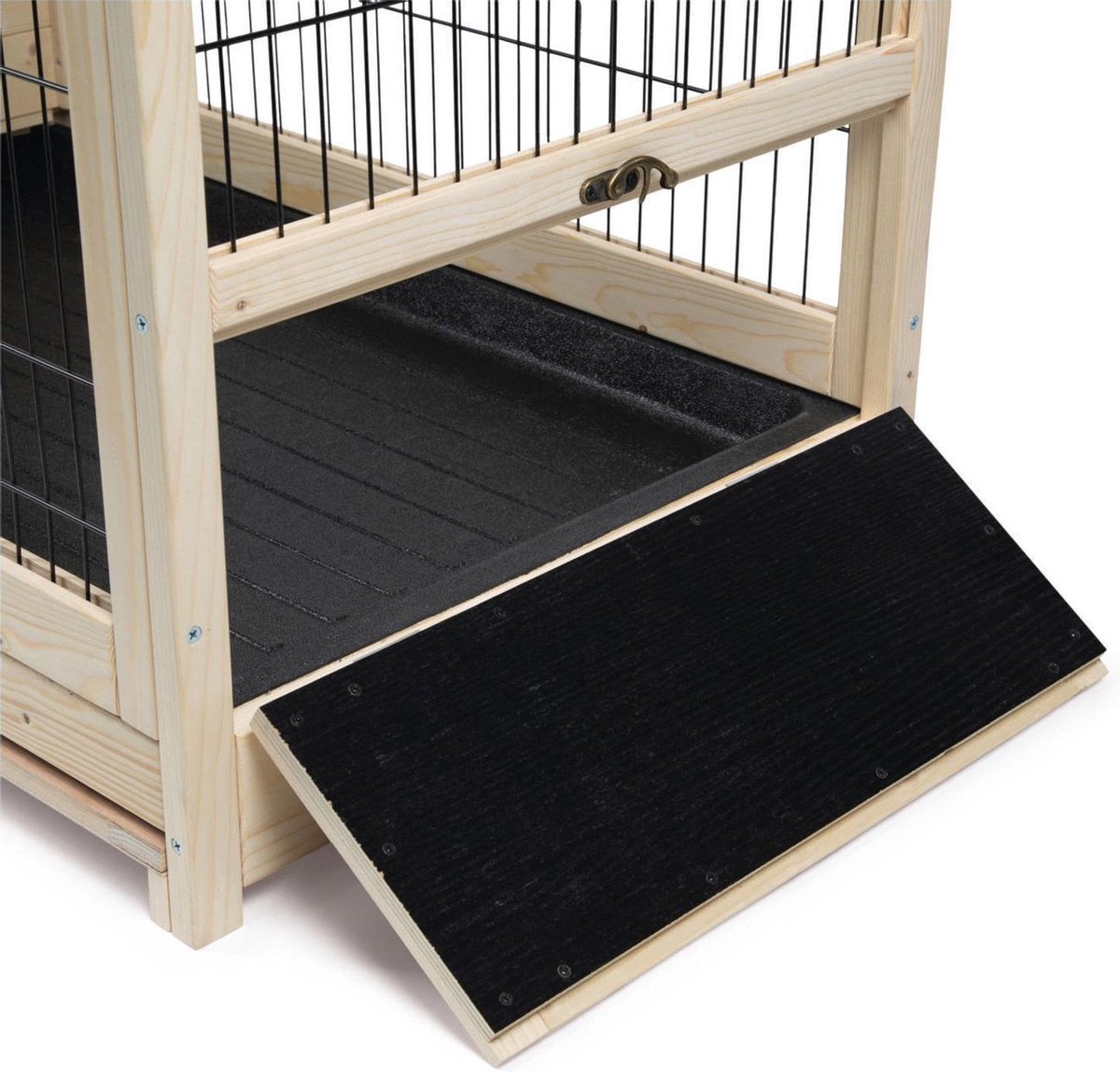 Beeztees Konijnenkooi Jez - Dierenverblijf - 116X54x55.5 cm Blank - Beige