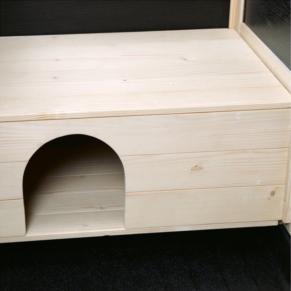 Beeztees Konijnenkooi Jez - Dierenverblijf - 116X54x55.5 cm Blank - Beige