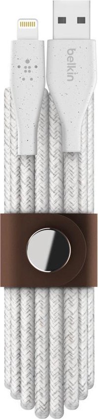 Belkin Duratek Usb A naar Lightning Kabel 3m Nylon - Wit