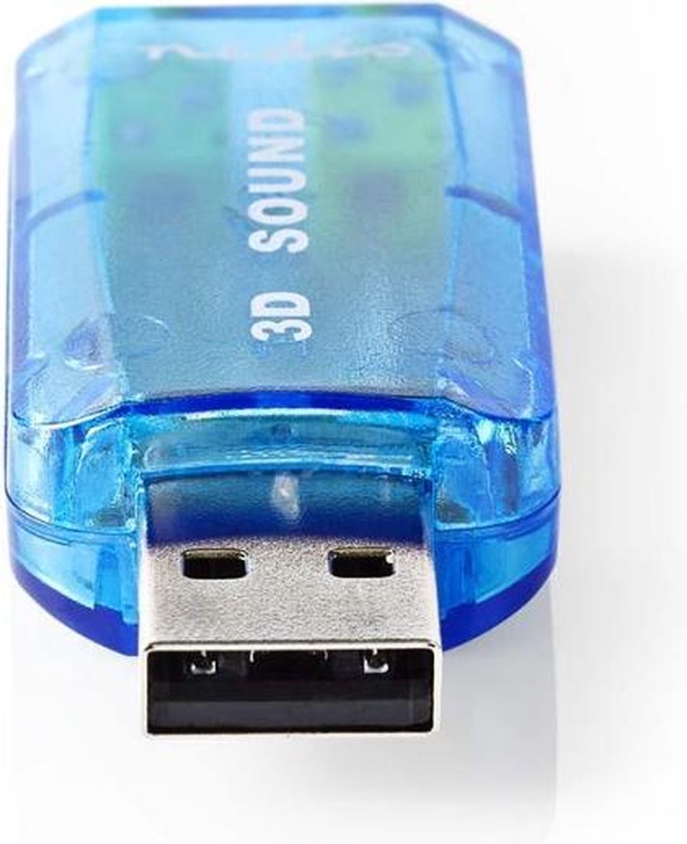 Nedis USCR10051BU USB-stick surround geluidskaart voor Windows