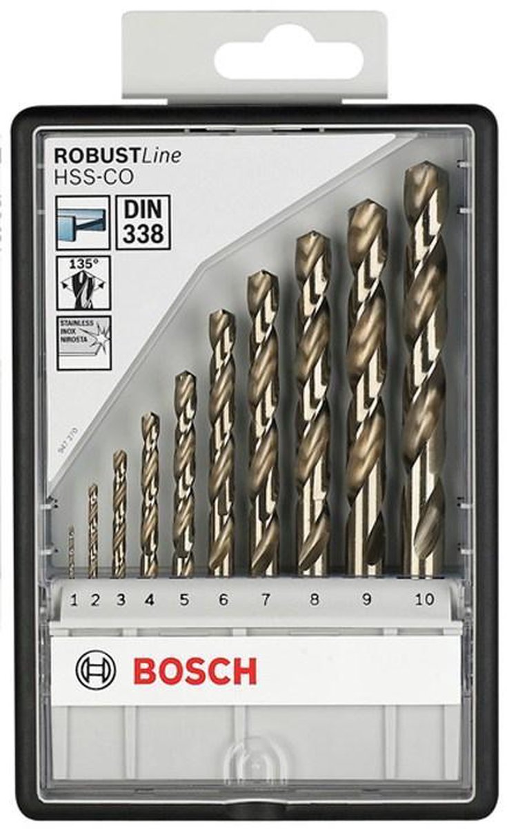 Bosch 10-delige HSS metaalboren set | Robustline | 2607019925