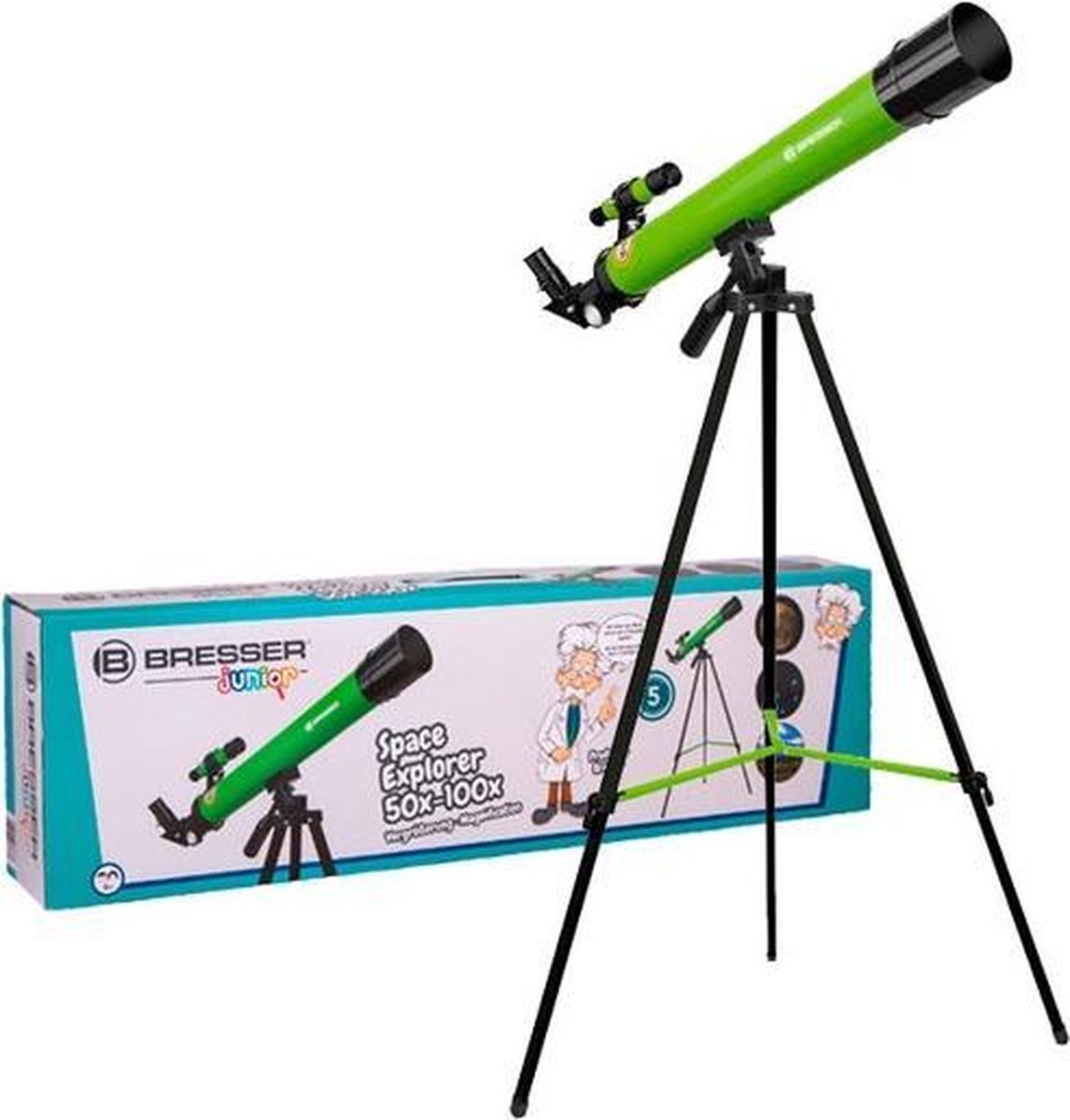 Bresser telescoop 45/600 junior 56 cm aluminium 10 delig - Groen
