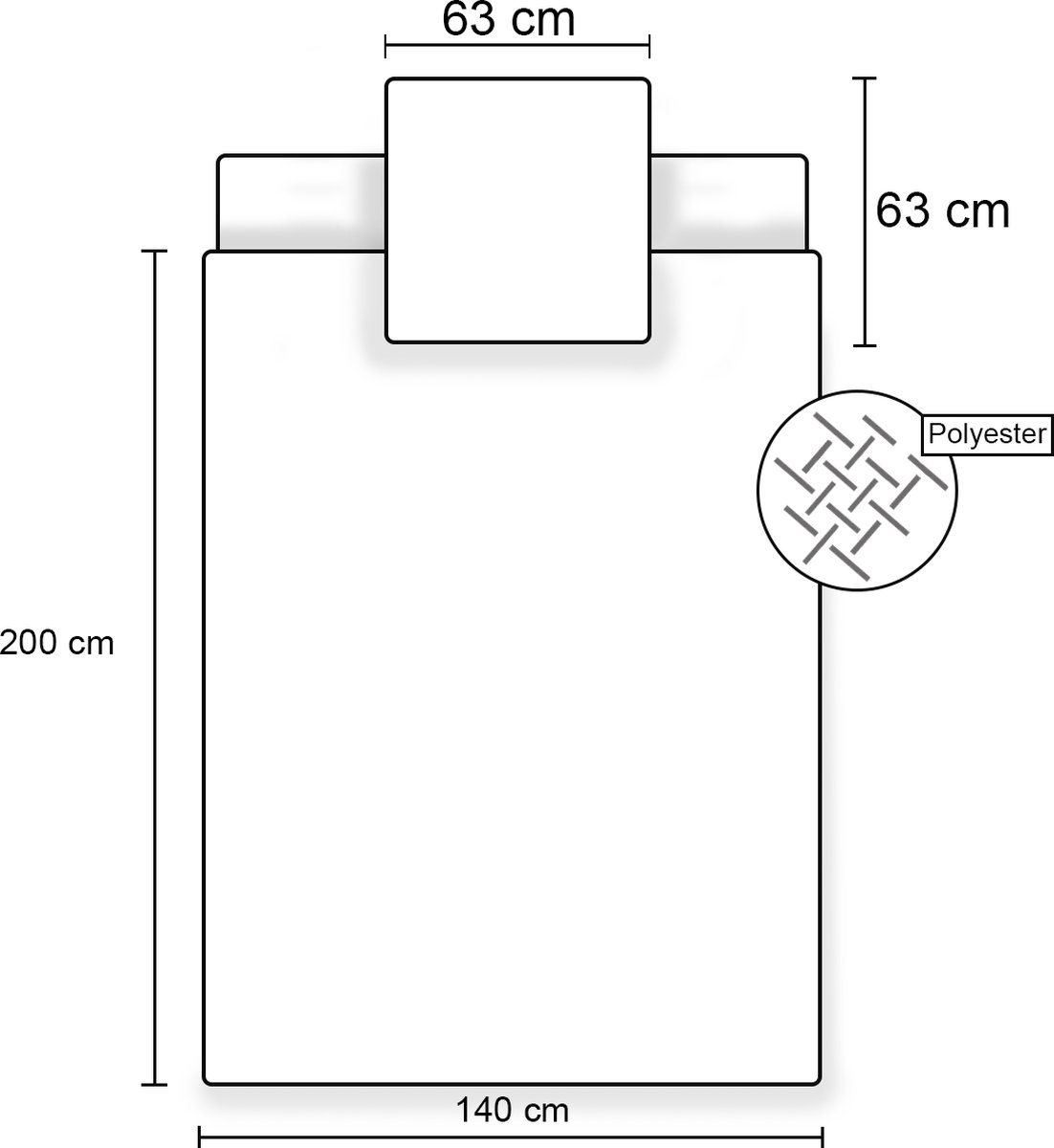 Carbotex dekbedovertrek Harry Potter 140 x 200 cm microfiber - Wit