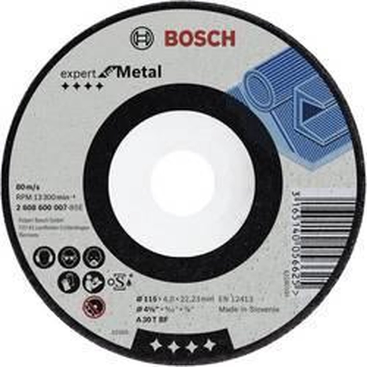 Bosch Afbraamschijf | Metaal | 115x6 | per 10 | 2608600218