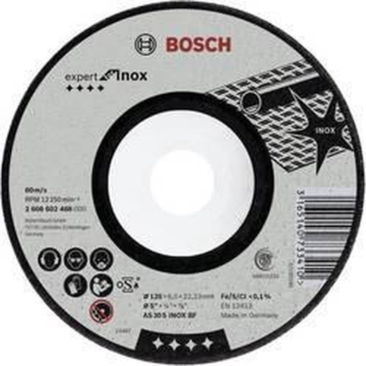 Bosch Afbraamschijf | Inox | 230 mm | per 10 | 2608600541