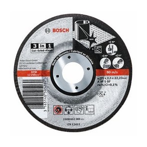 Bosch Doorslijpschijven metaal/inox | 125 mm | per 25 | 2608602389