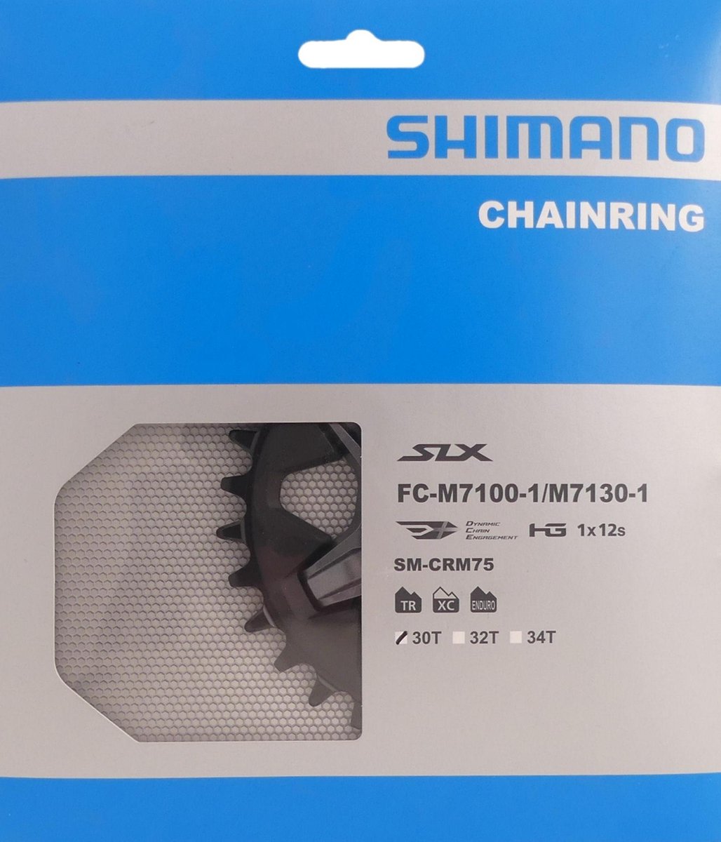 Shimano kettingblad SLX SM CRM75 12S 52/56,5 mm 30T zwart/grijs