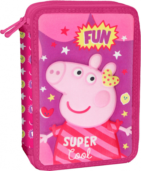 Peppa Pig etui junior 15 x 21 x 5 cm polyester 31 delig - Roze