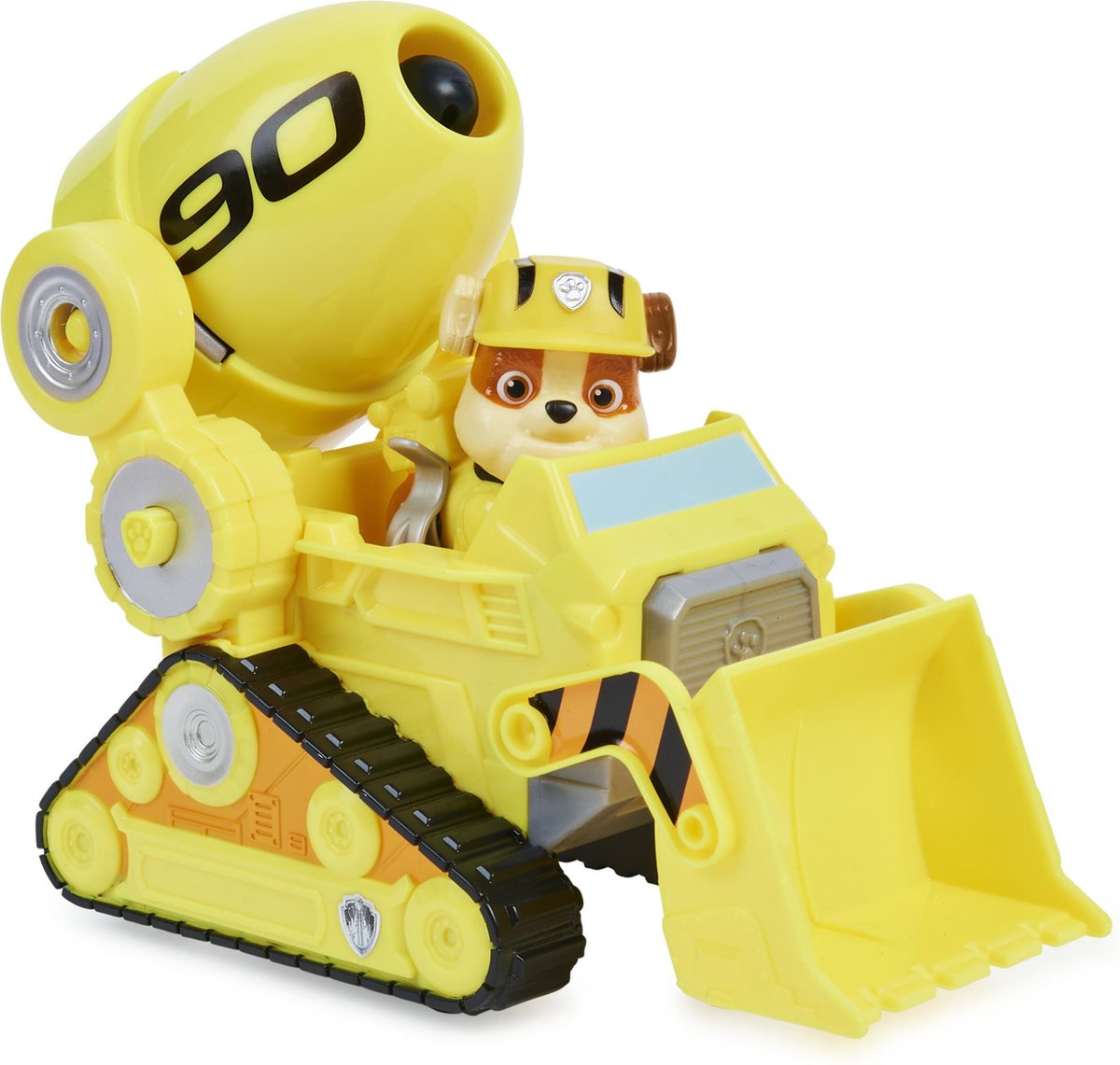 Paw Patrol speelgoedauto Rubble junior 24 x 20 cm 4 delig - Geel