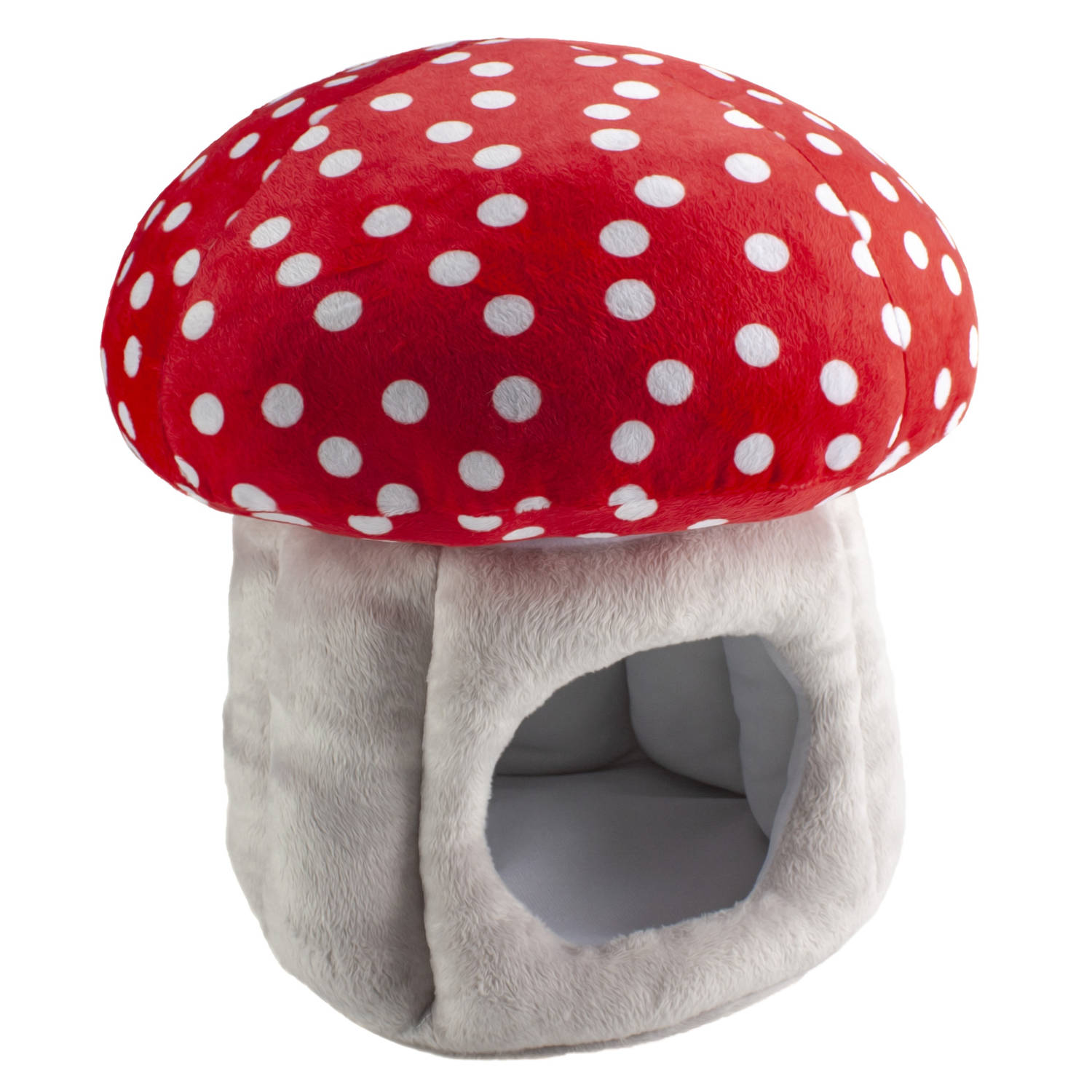 Lumo Stars Paddenstoelhuis Pluche 30 Cm/rood - Wit