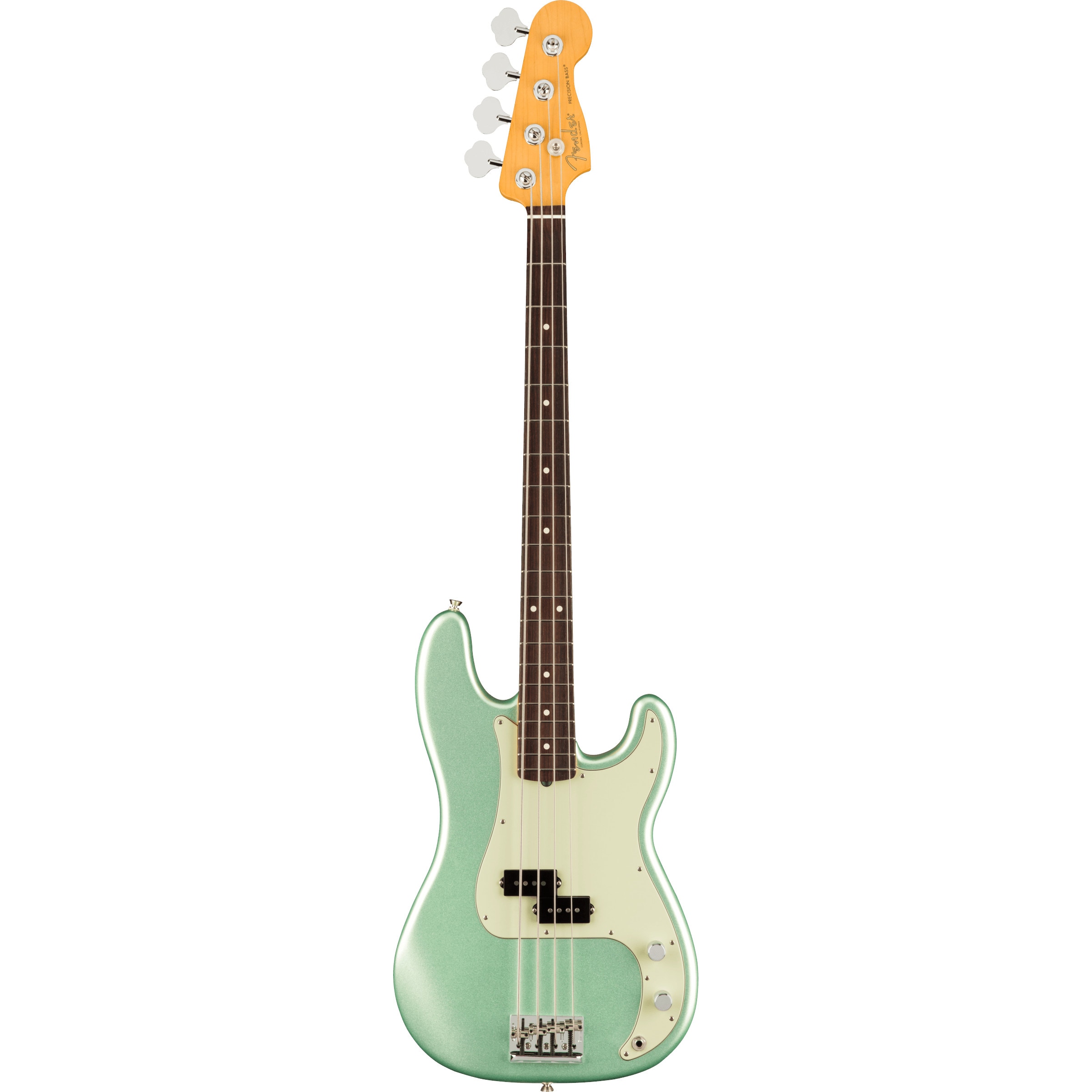 Fender American Professional II Precision Bass RW Mystic Surf Green elektrische basgitaar met koffer