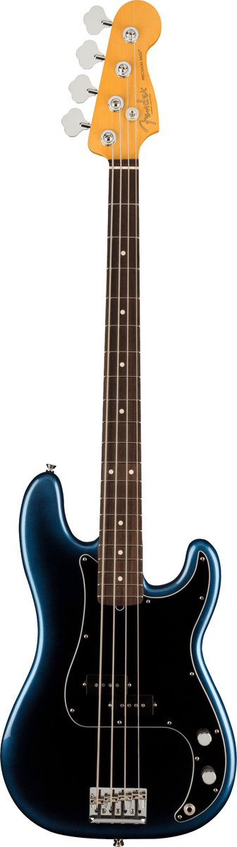 Fender American Professional II Precision Bass RW Dark Night elektrische basgitaar met koffer