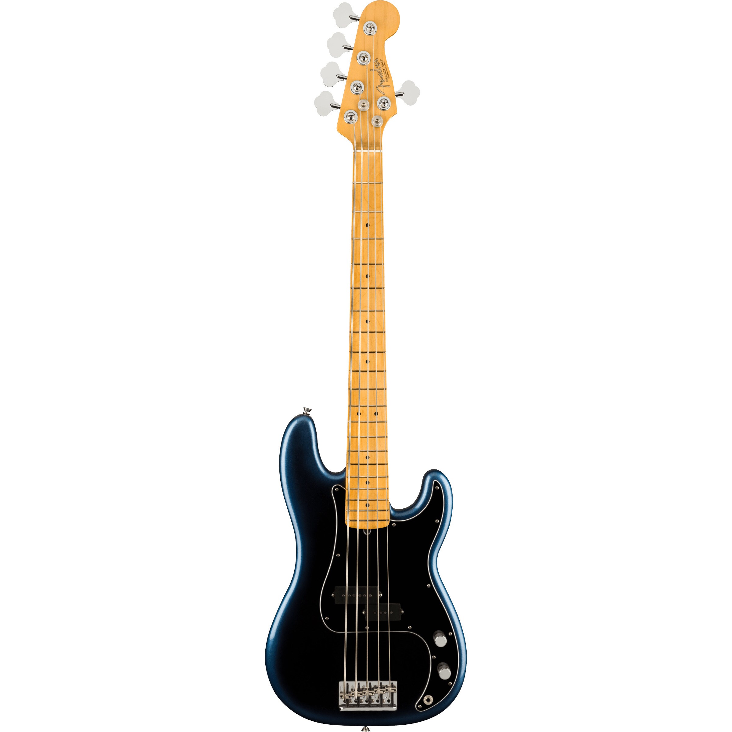 Fender American Professional II Precision Bass V MN Dark Night 5-snarige elektrische basgitaar met koffer