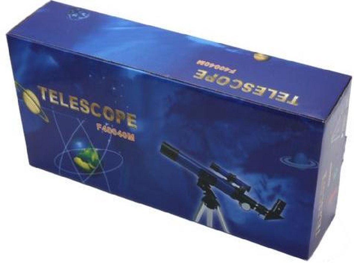 Byomic telescoop junior 40/400 aluminium/blauw - Zwart