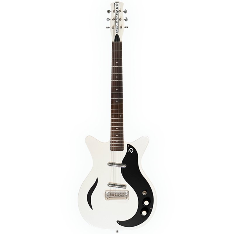 Danelectro '59M Spruce F-hole Black/White Pearl