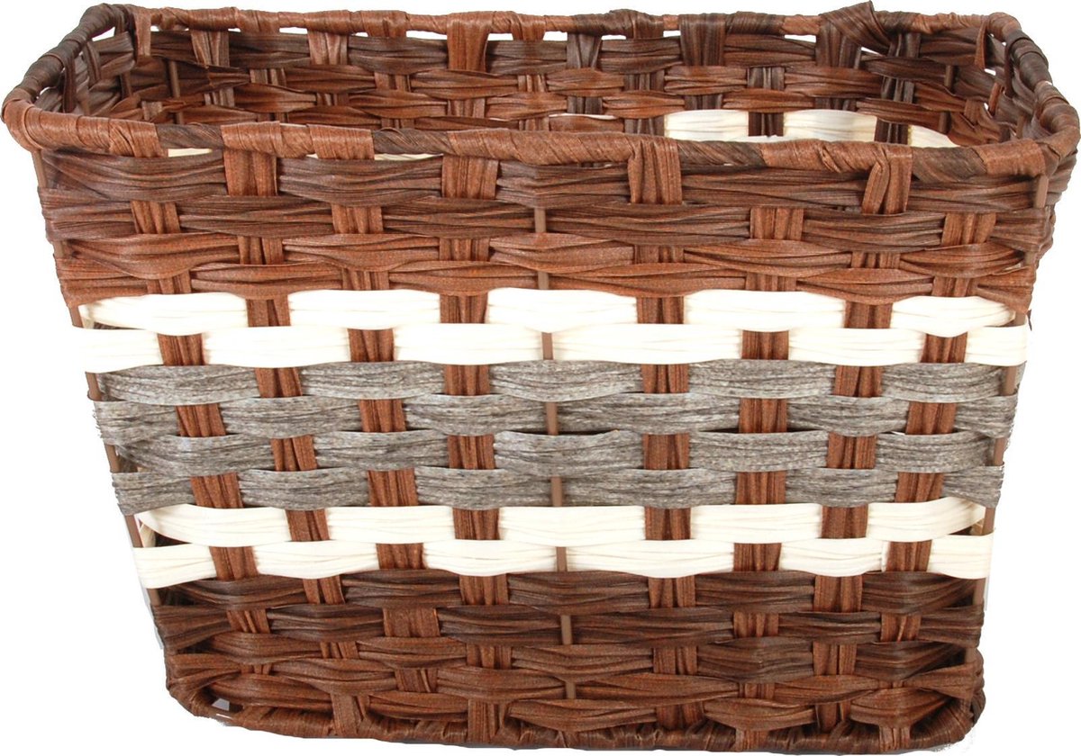 Volare fietsmand 31 liter 40 x 33 x 24 cm riet - Bruin