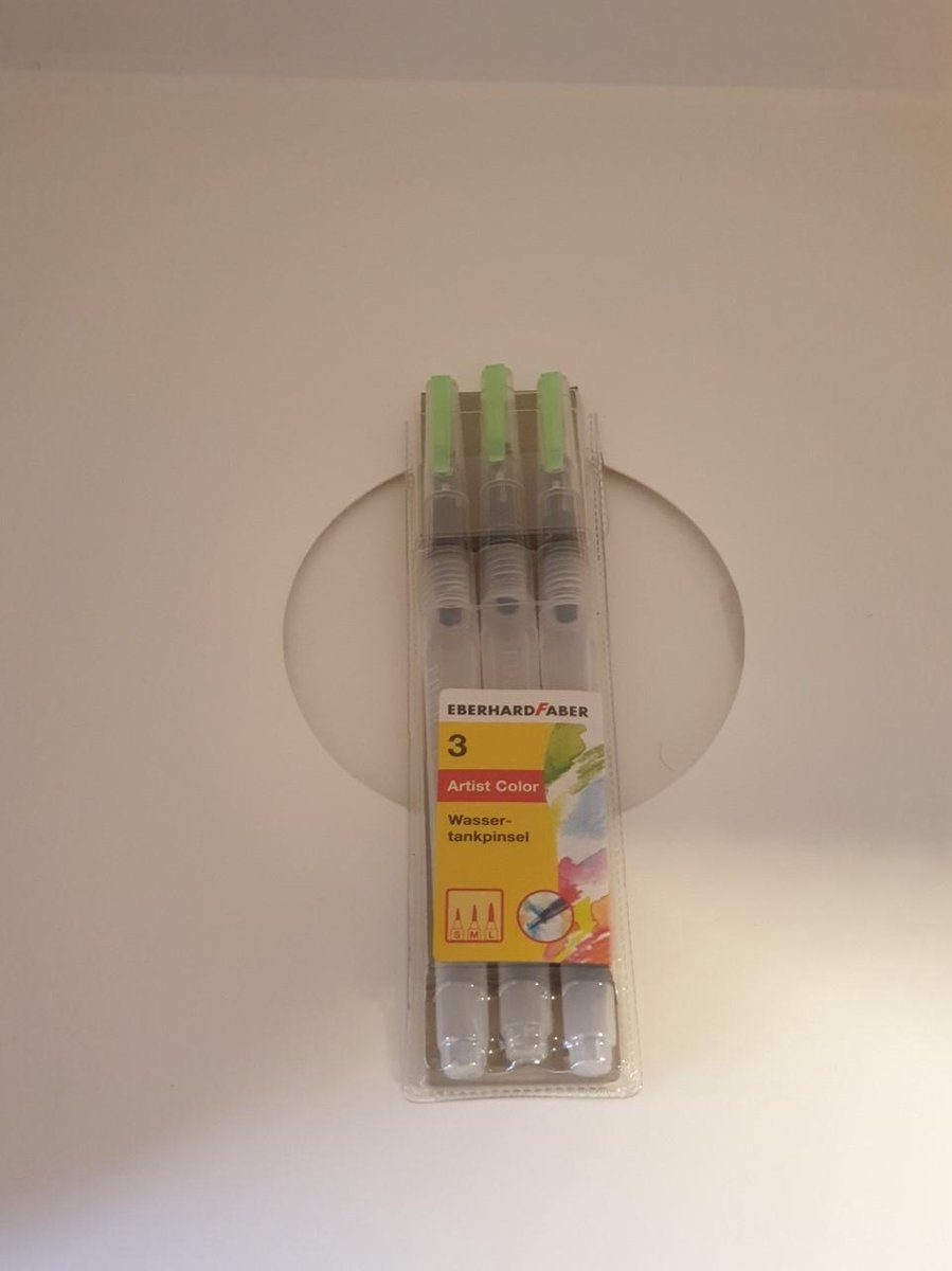Eberhard Faber waterpenselen transparant maat S/M/L 4 delig