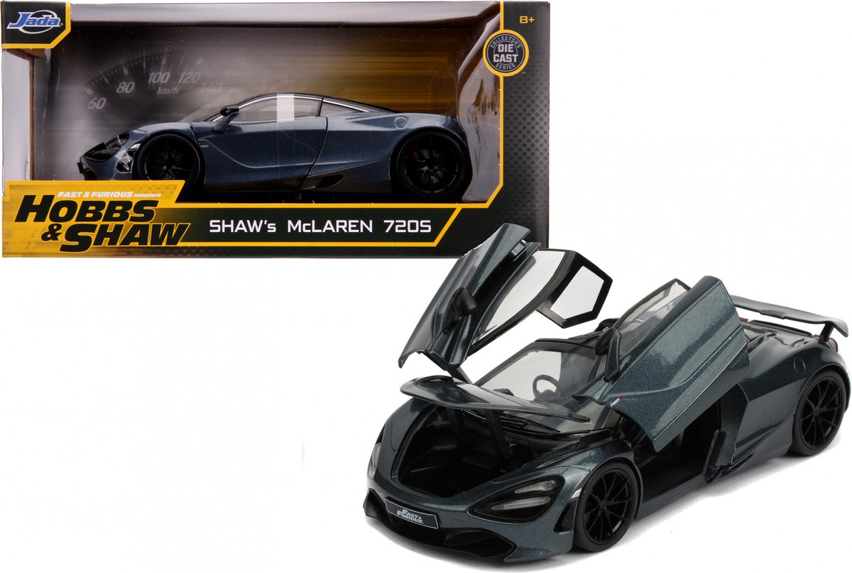 Top1Toys JADA auto Fast & Furious Shaw's McLaren 720S 1:24 die cast - Zwart